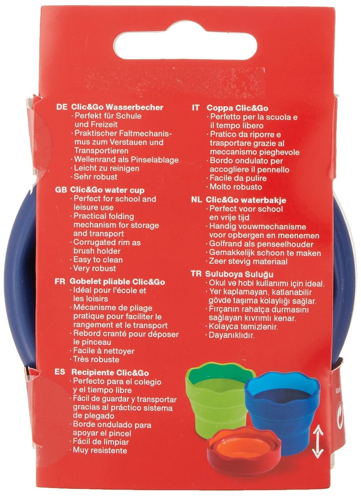 Foldable Blue Drinking Cup for Easy Storage 1 Count Water Container