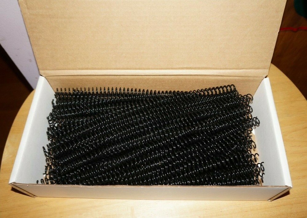 Plastic Spiral binding combs 10mm 4:1 12" black - 90 pc