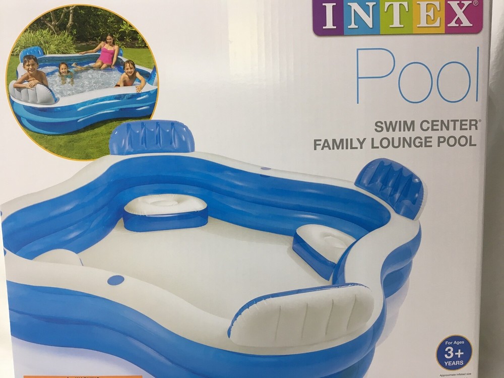 ***USED NO RETAIL BOX Intex 56475EP Swim Center Family Lounge Inflatable Pool 90