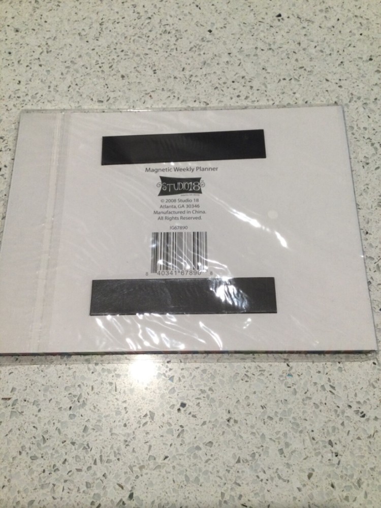 Studio 18 Magnetic Weekly Planner Stripes New NIP Notes Pad Daily blocks notes