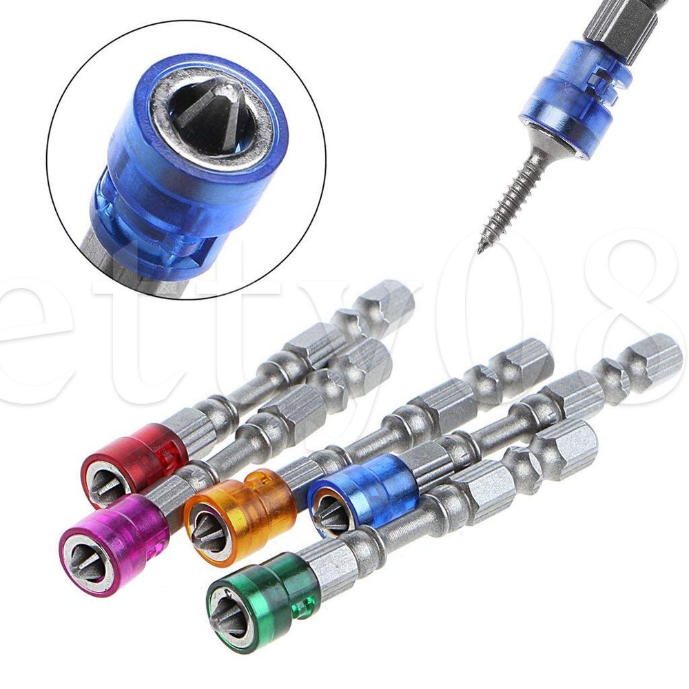 5 x Magnetic Screwdriver Bits Suitable For Plasterboard Screws Locating
