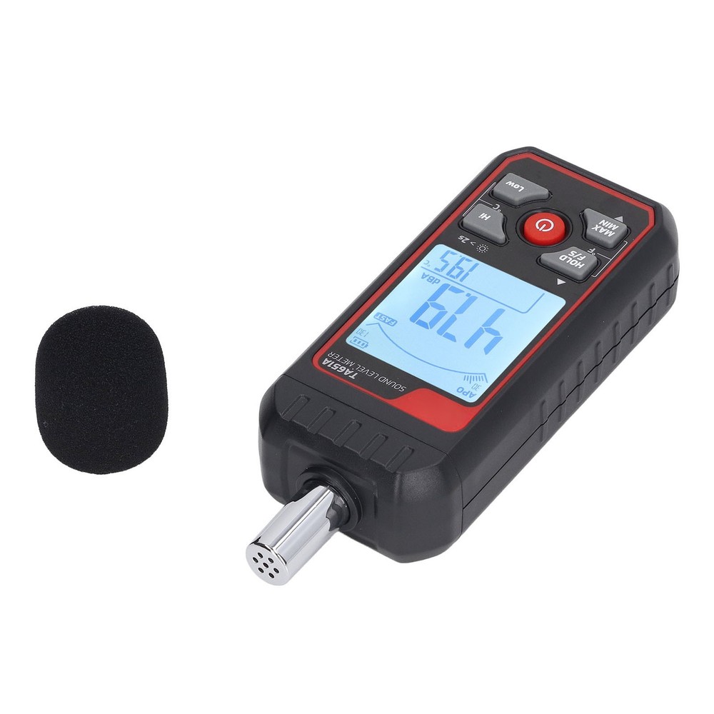 Sound Level Meter Sensitive Quick Response LCD Backlit Noise Tester Black