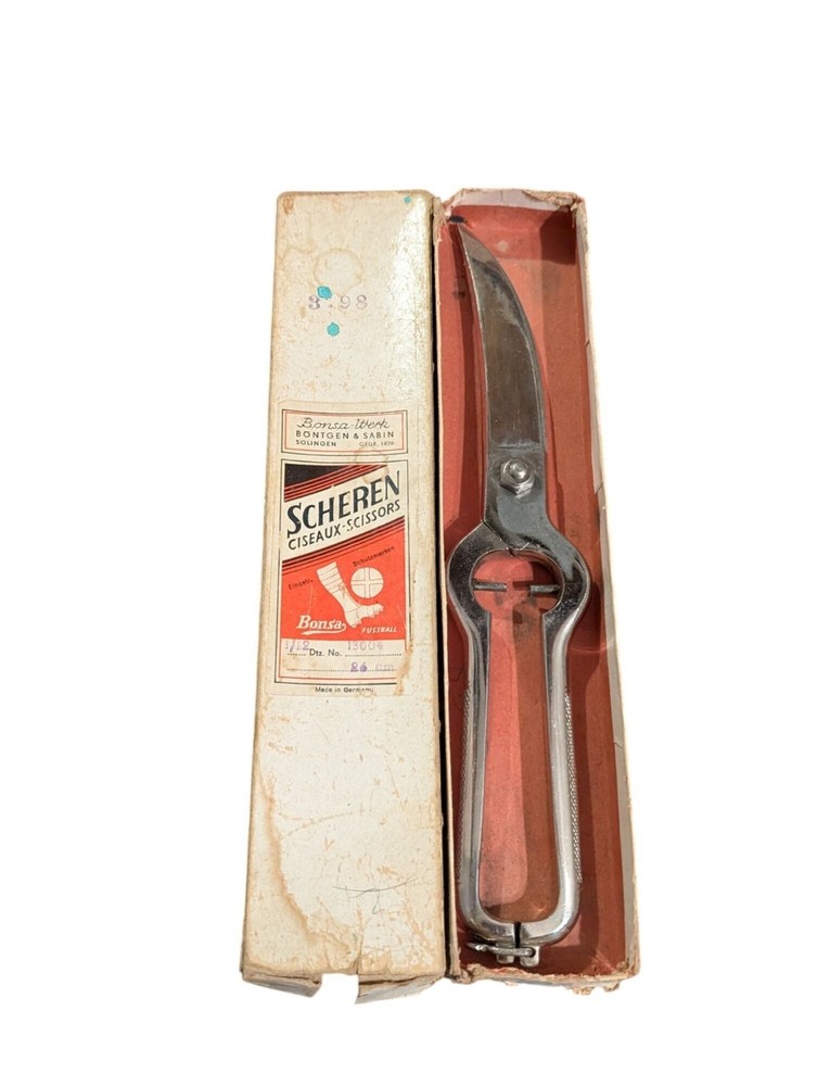 Vintage German Scheren Ciseaux Scissors Bonsai Pruning Shears With Original Box