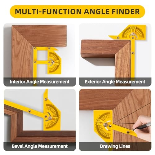 2 Pcs Protractor Angle Finders, Adjustable Protractors 0°-180° with Locking