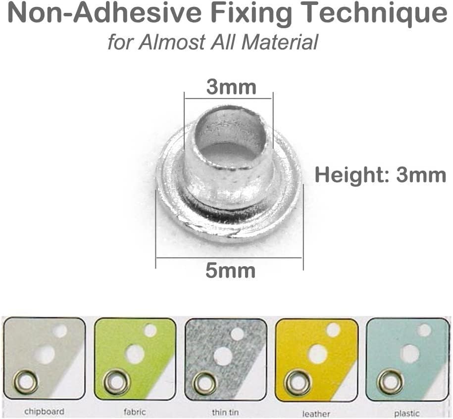 Versatile Gold 1/8" Quicklet Eyelets - 200 PCS for DIY Projects & Embellishments