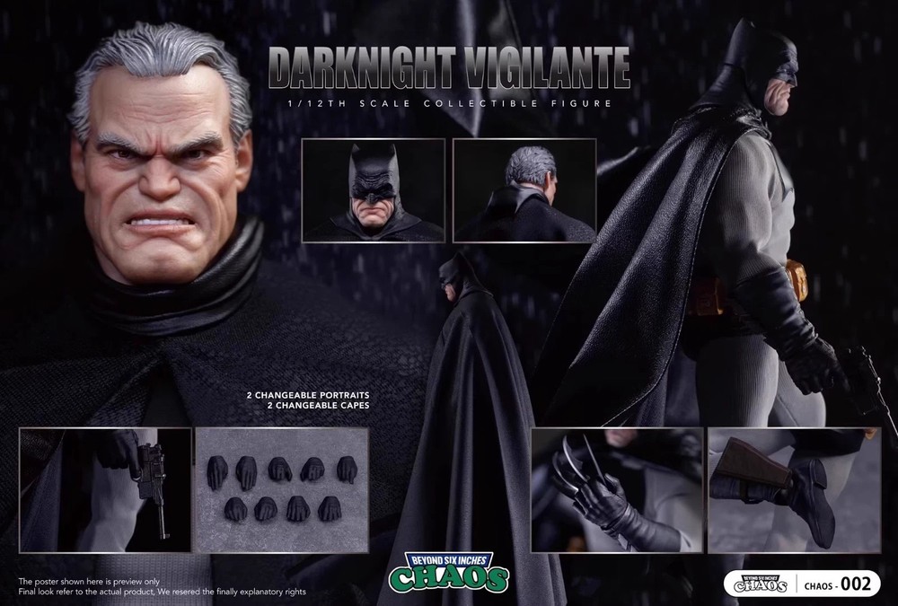1/12 CHAOS 002 Darknight Vigilante Dark Knight Returns Batman Action Figure New