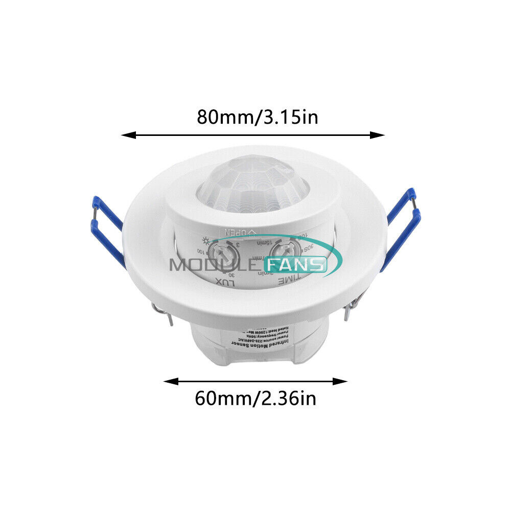 AC220-240V PIR Motion Sensor Detection Embedded Rotary Sensor 360° Motion Sensor