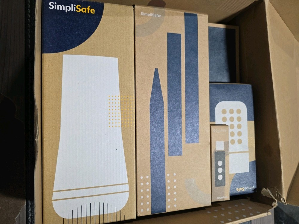 SimpliSafe home security system in its packaging