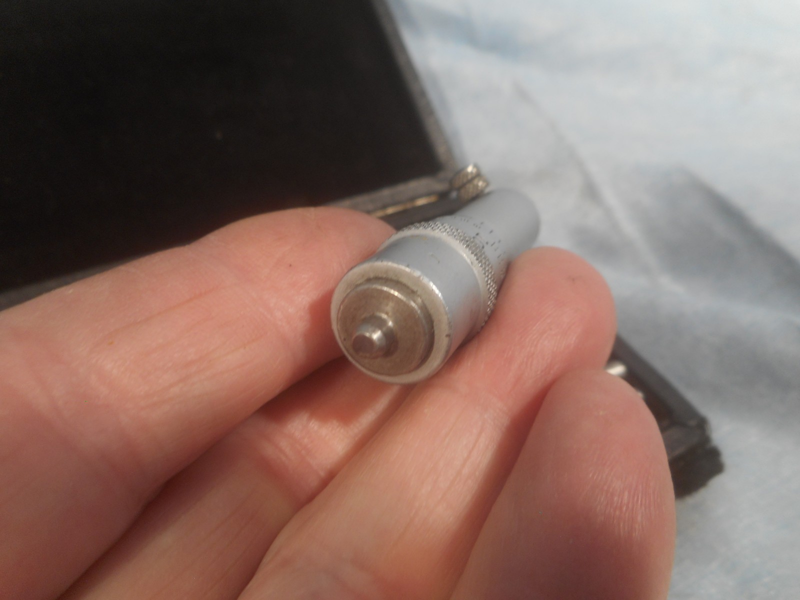 Vintage L. S. Starrett Inside Micrometer with Extension Rods Machinist Tools Set