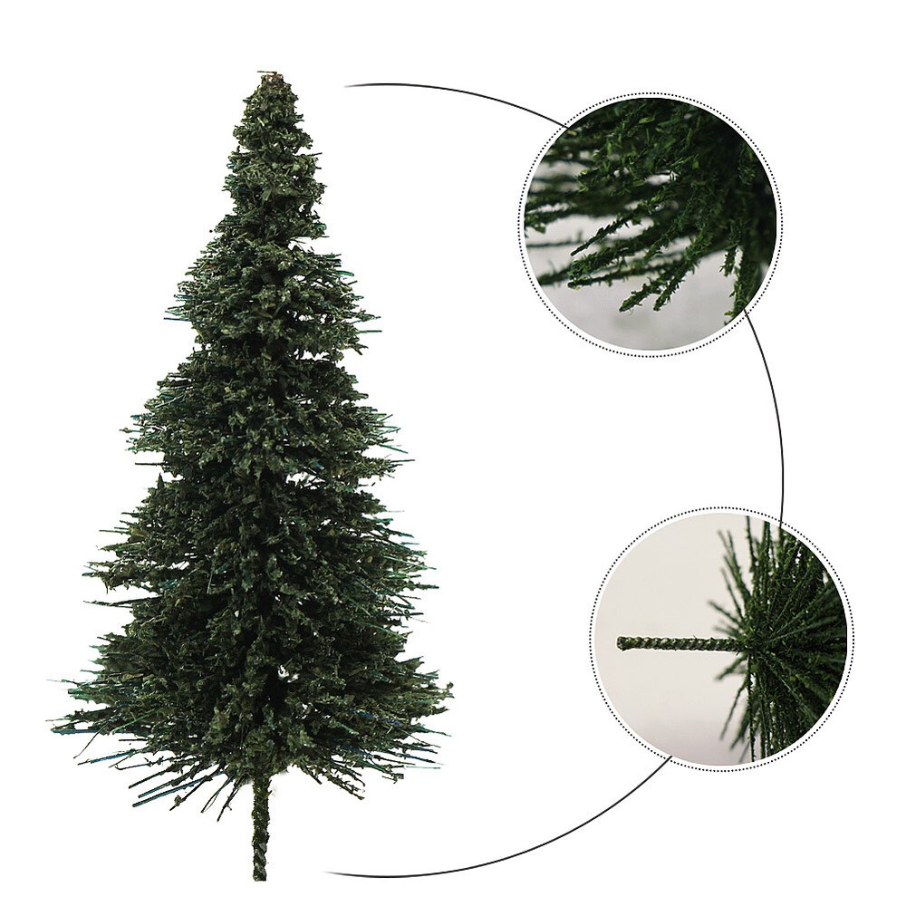 50pcs Model Pine Trees 5cm Deep Green Pines for N Scale Model Railroad Layout