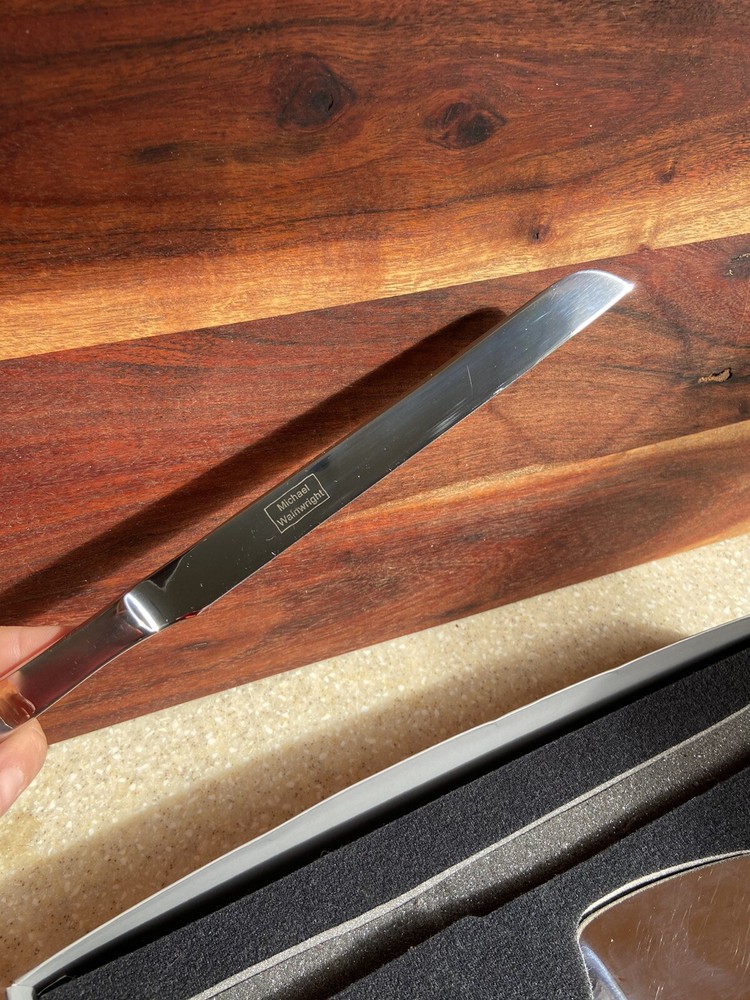 michael wainwright cake knife and server giotto gold