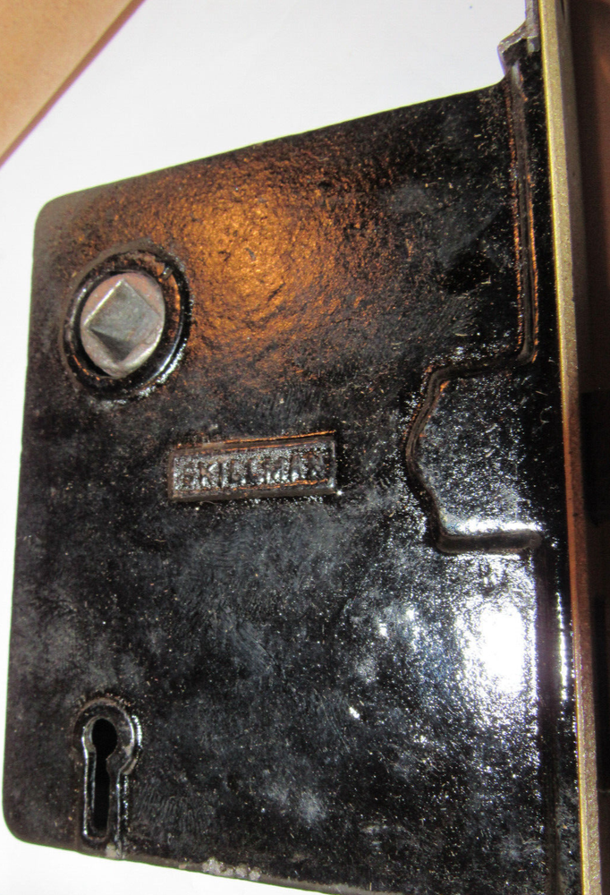 UNUSED VINTAGE SKILLMAN MORTISE INSIDE SET W/KEY! MISSING KNOBS! WORKS SMOOTHLY