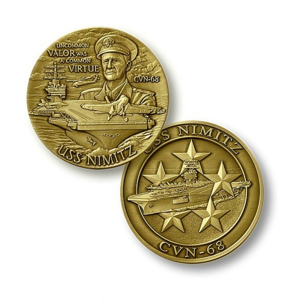 NAVY USS NIMITZ CVN-68 1.75"  CHALLENGE COIN
