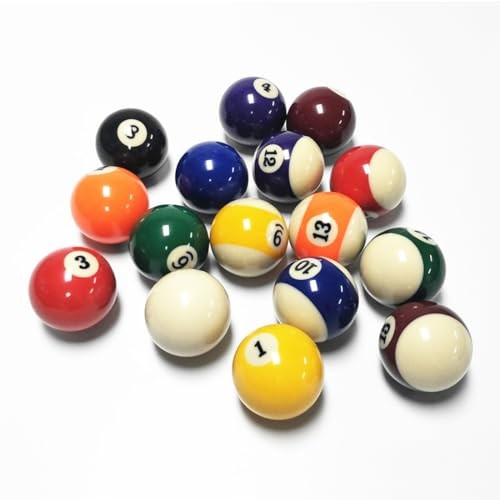 Replacement Billiards Ball Set, 1-1/2" Mini Size, 1.5 Inch, Replacement 12
