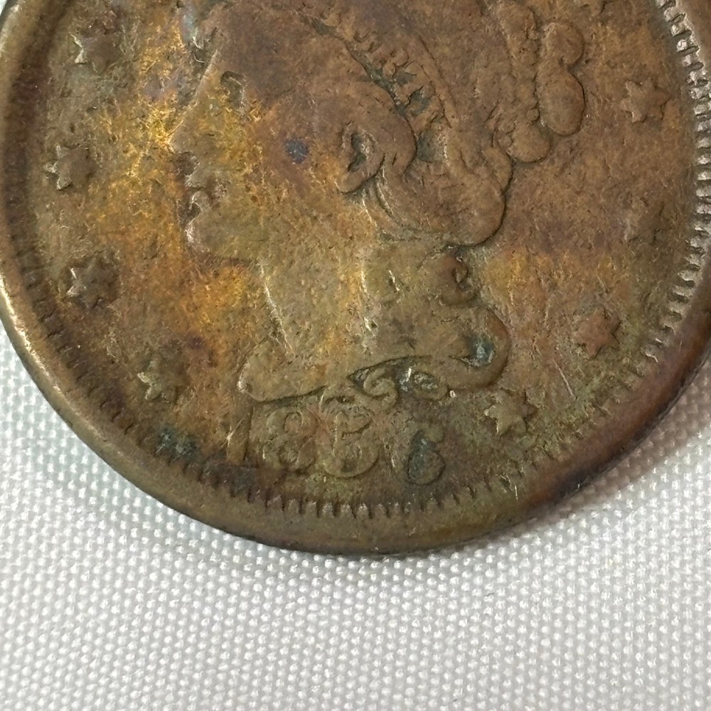 1856 Large Cent Braided Hair