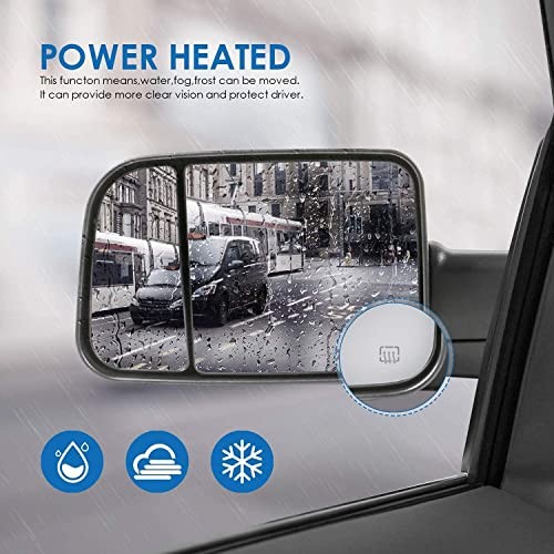 Left Driver Side Power 2009-2018 Black Temp. Sensor+Puddle+Turn signal+Heated