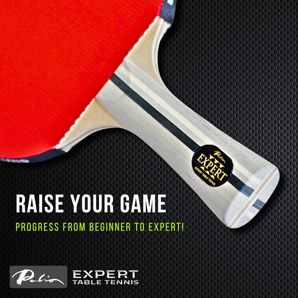 Palio Expert 3.0 Table Tennis Racket & Case | ITTF Approved High-Performance Pin