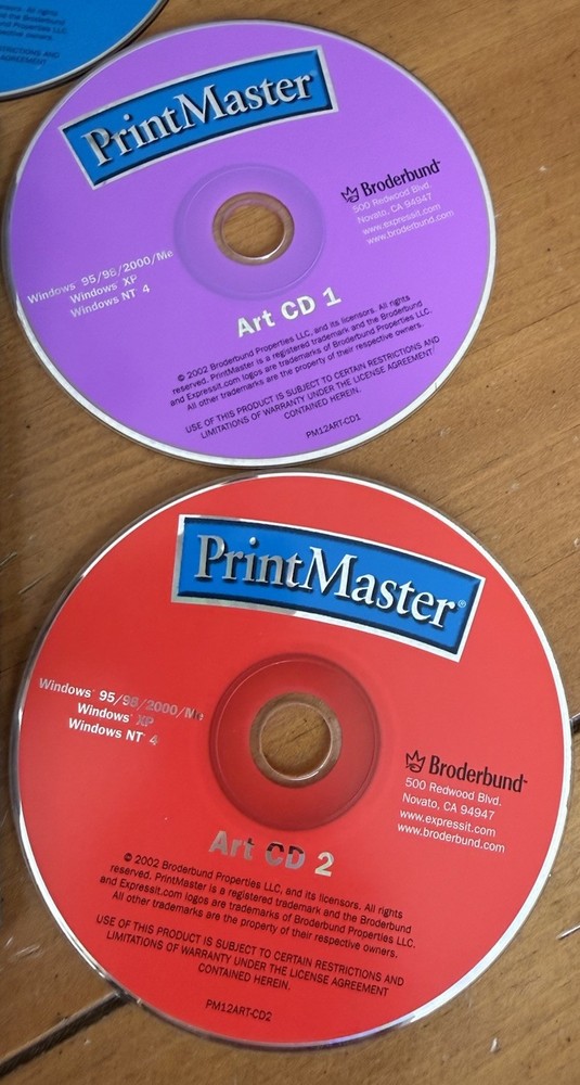 PrintMaster Platinum 12 DVD - Set 5 Art CD's