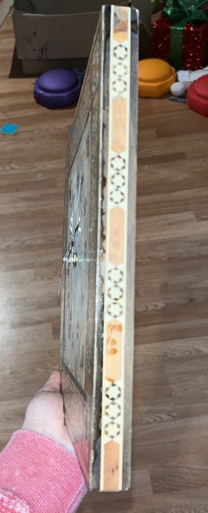 damascus wood inlay clock Working