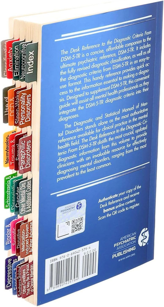 Index Tabs for DSM-5-TR Desk Reference - 28 Color-Coded Laminated Tabs