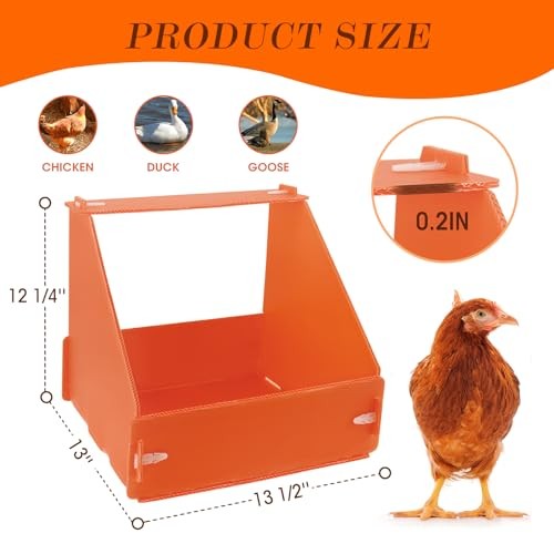 Touri 3 Pack Durable Chicken Nesting Boxes for Laying Eggs for Orange-3 pack