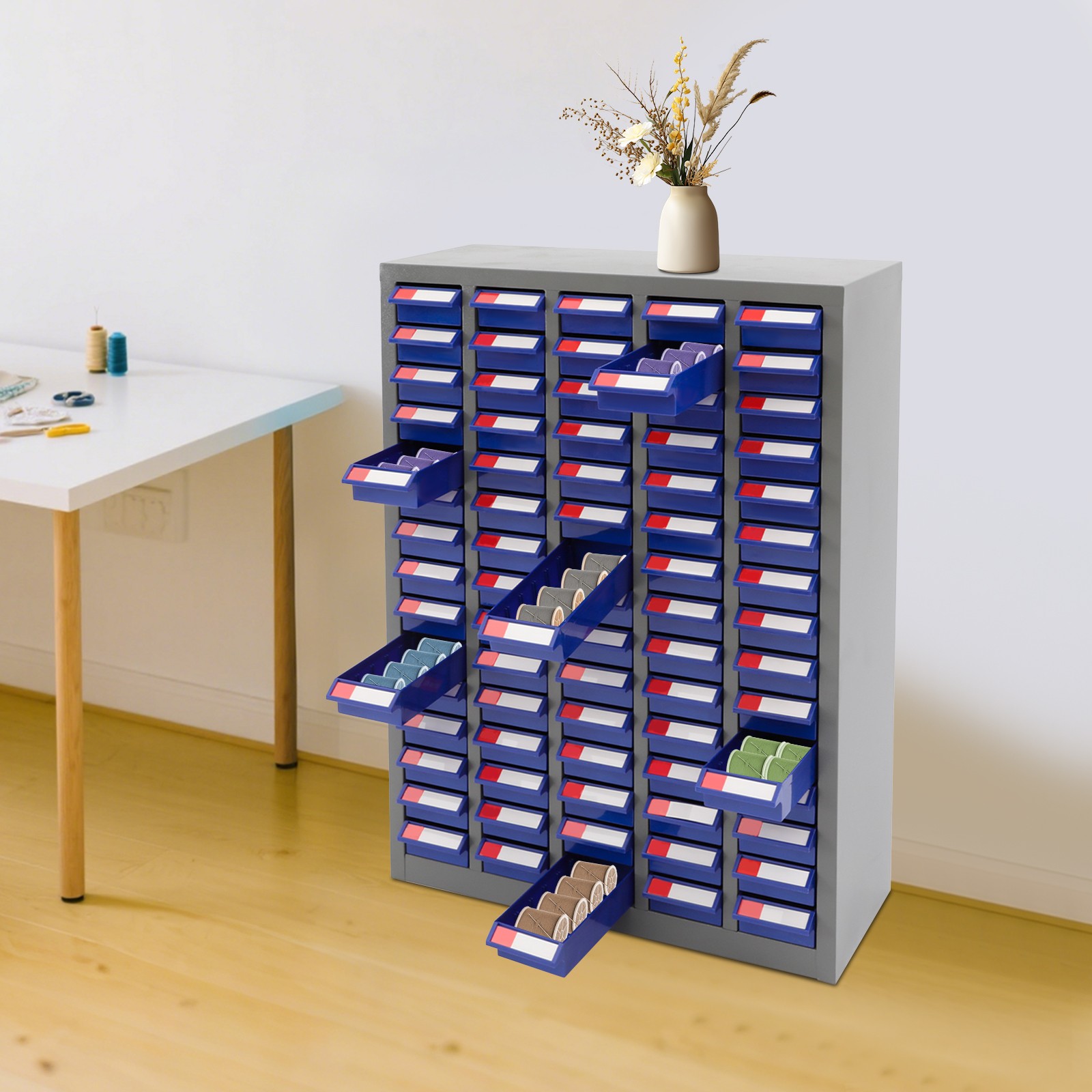 75 Drawers Parts Cabinet Small Steel Nut Tool Storage Cabinet Parts without Door