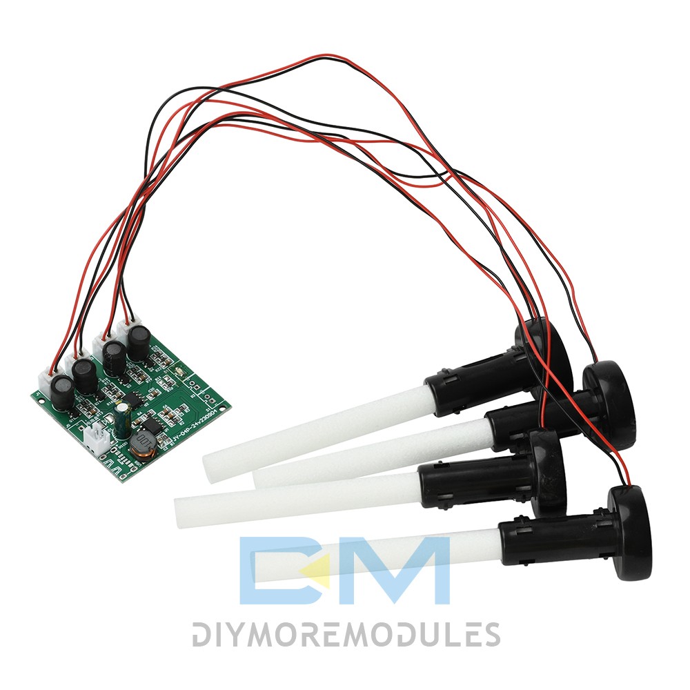 DC6-24V 4-Nozzle Spray Humidifier Atomization Module DIY Ultrasonic Atomizer Kit