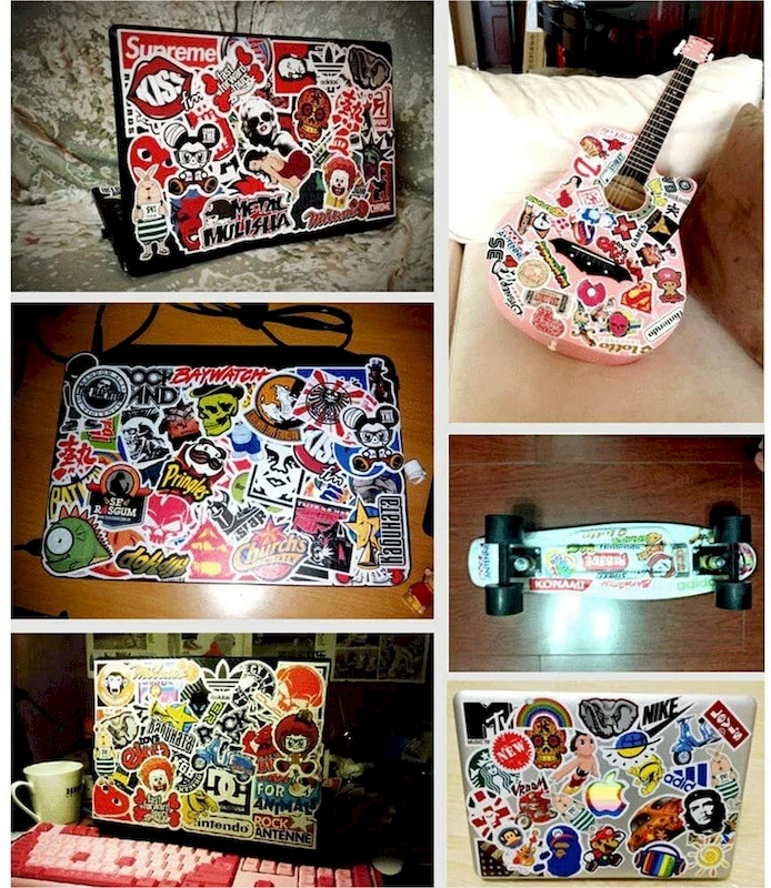 NEW 100 Skateboard Stickers Bomb Vinyl Laptop Luggage Decals Dope Sticker Lot