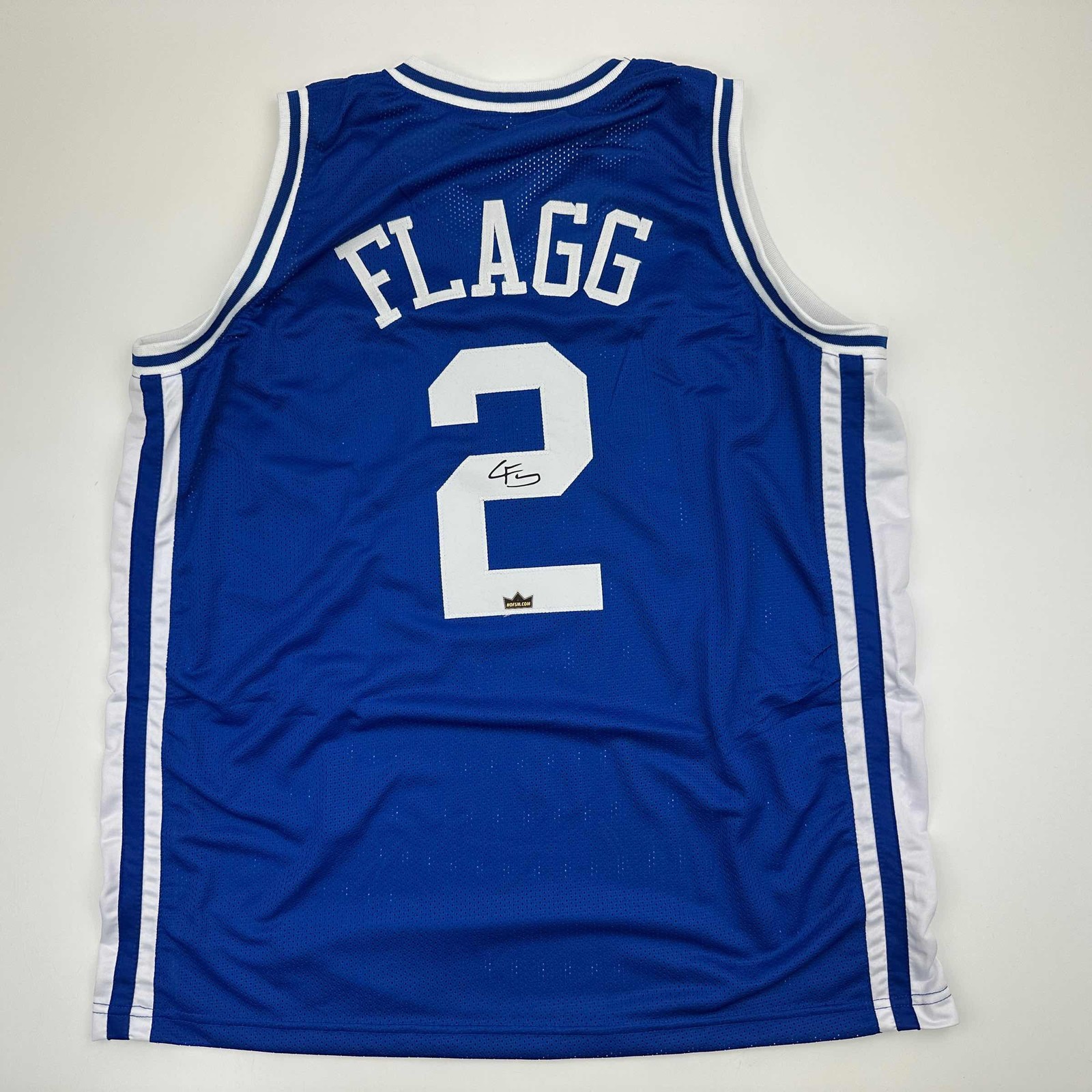 Facsimile Autographed Cooper Flagg Duke Blue College Basketball Jersey Men's XL
