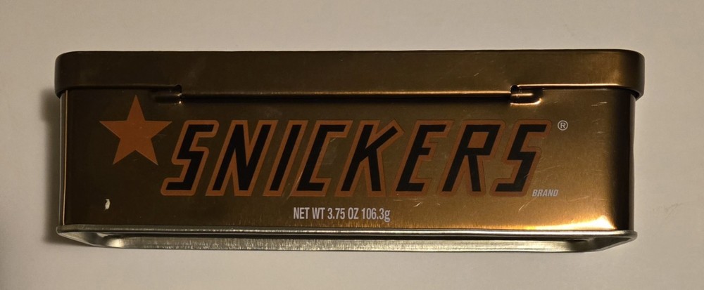 Snickers Tin Container Stash Box Storage Empty