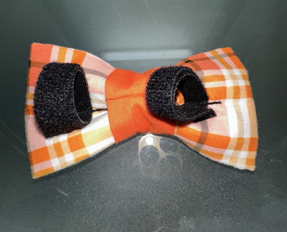 Handmade Over The Collar Bow & Bandanna Bundle (Plaid Pattern) - New