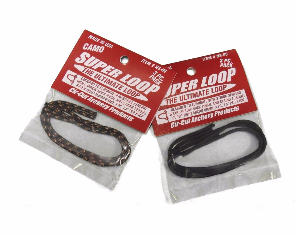 3 PC Cir-Cut Archery SUPER LOOP Bowstring Nocking D Loop Material FREE SHIPPING