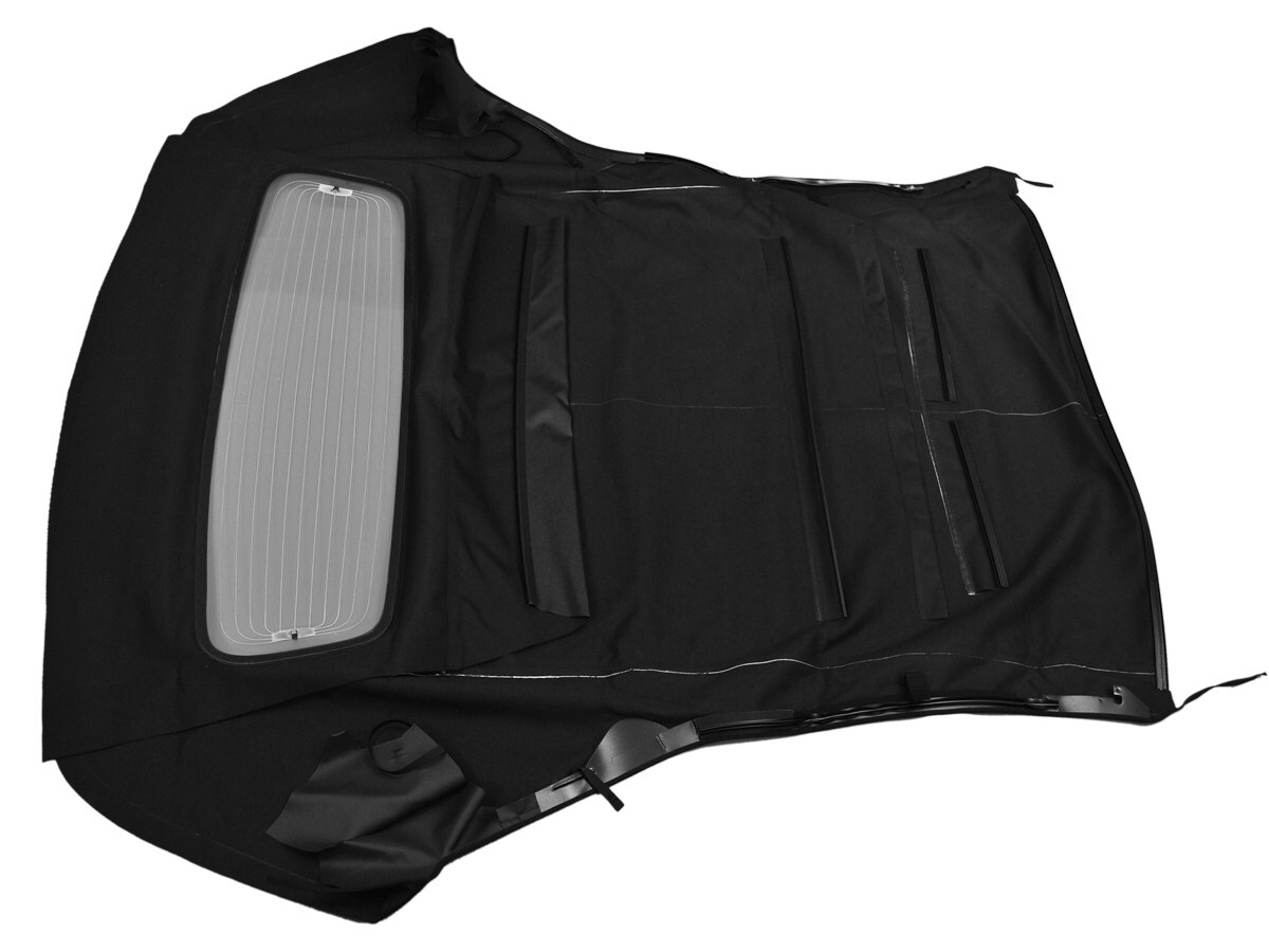 Fits: Ford Mustang 2005-2014 Soft Top & Heated Window Black Haartz Canvas