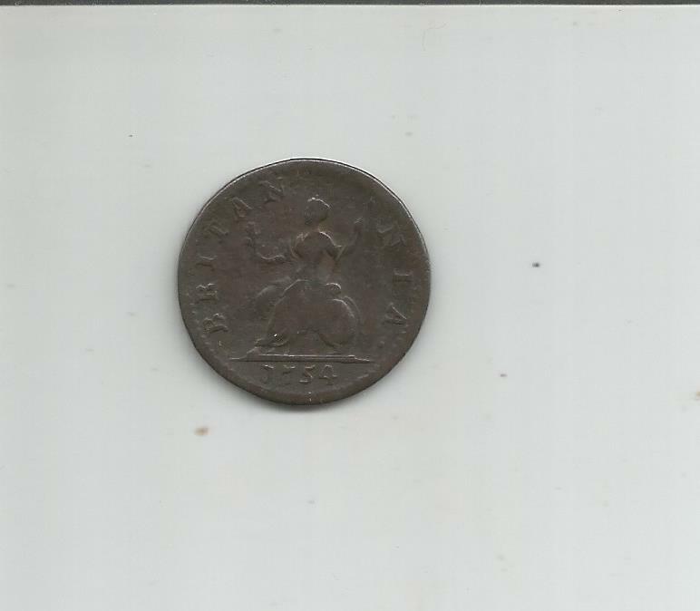 1754 GREAT BRITAIN FARTHING