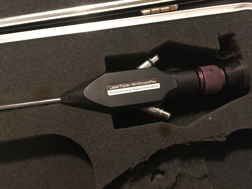 LaserTripter MiniScope includes 3 Adapters & Case. Applied Fiberoptics. Used