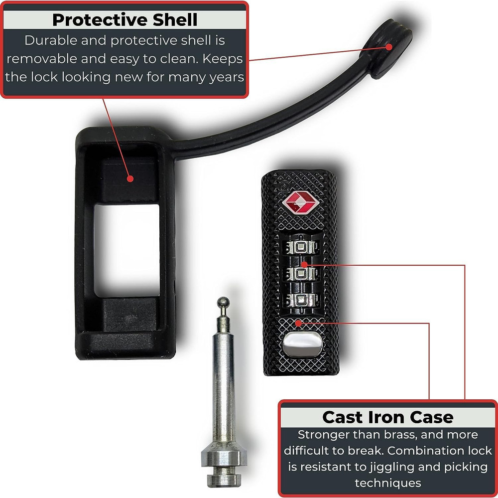 TSA Approved Gun Case Lock – Durable, Cut-Resistant Security TSA Locks for Gun,