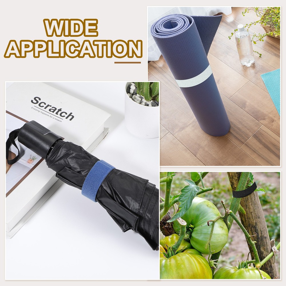 60Pcs 8" Reusable Cable Ties Adjustable Cable Management Ties White