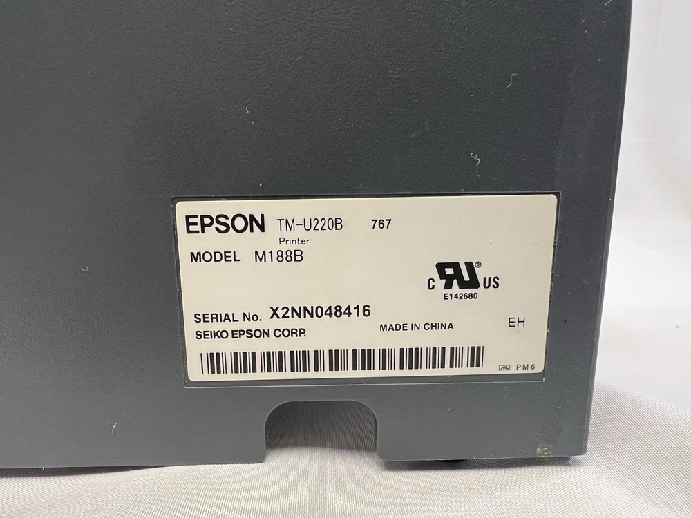 Epson TM-U220B M188B Ethernet Dot Matrix Printer (WORKS)