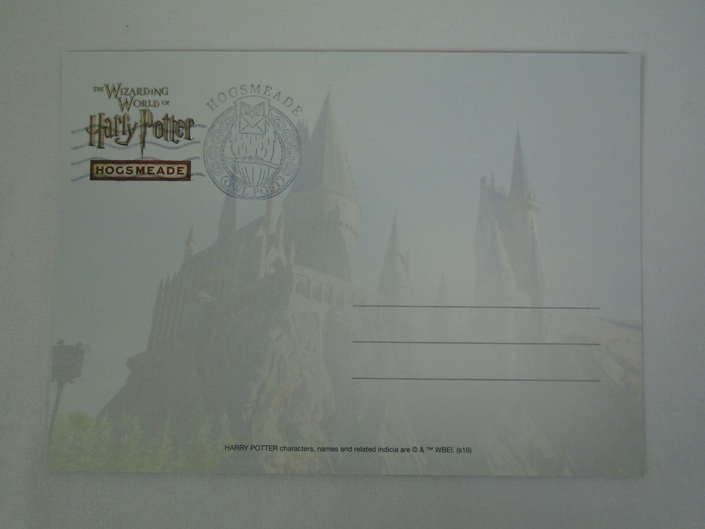Sorting Hat Hogsmeade Village Postmaster Postcard Wizarding World Harry Potter