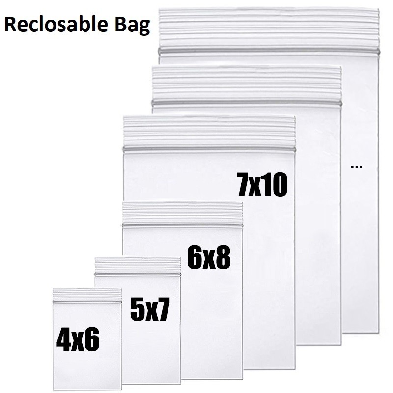 HEAVY DUTY 4 Mil Clear Zipper Seal Bags Reclosable Plastic Jewelry 4Mil Bag