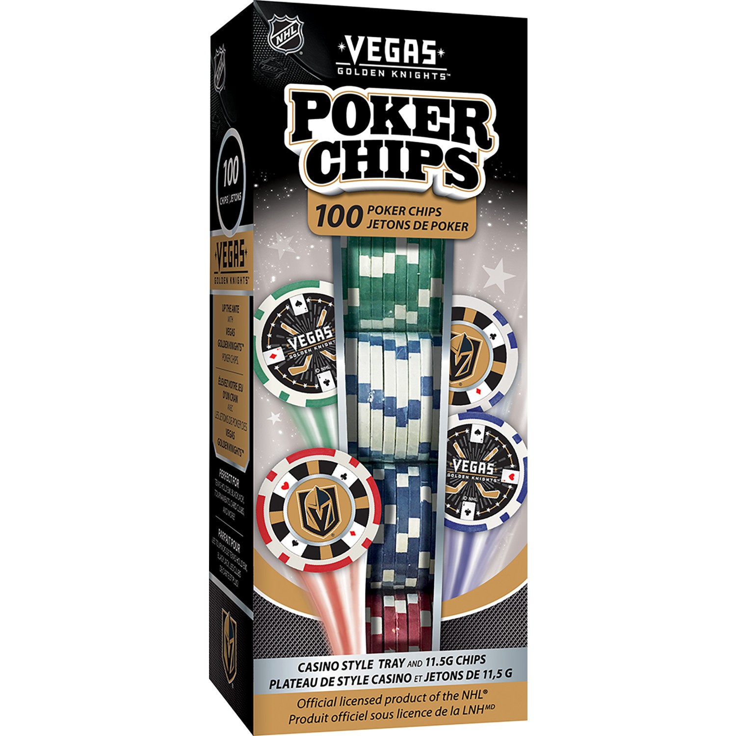 MasterPieces - Las Vegas Golden Knights - NHL Poker Chip Set - 100 Piece