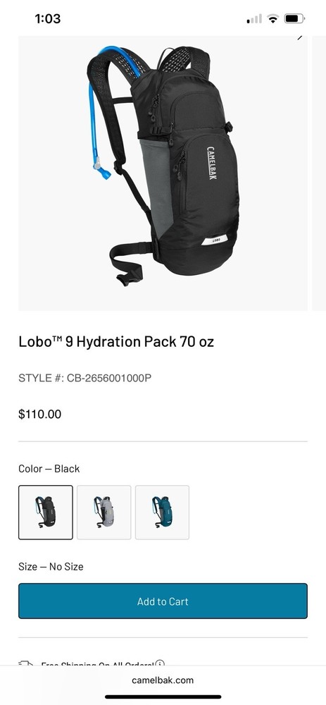 Camelbak Lobo 9 Hydration Backpack NEW 2l