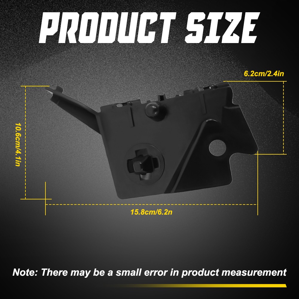 FRONT DRIVER & PASSENGER SET BUMPER SUPPORT BRACKETS FITS 2010-2019 FORD TAURUS