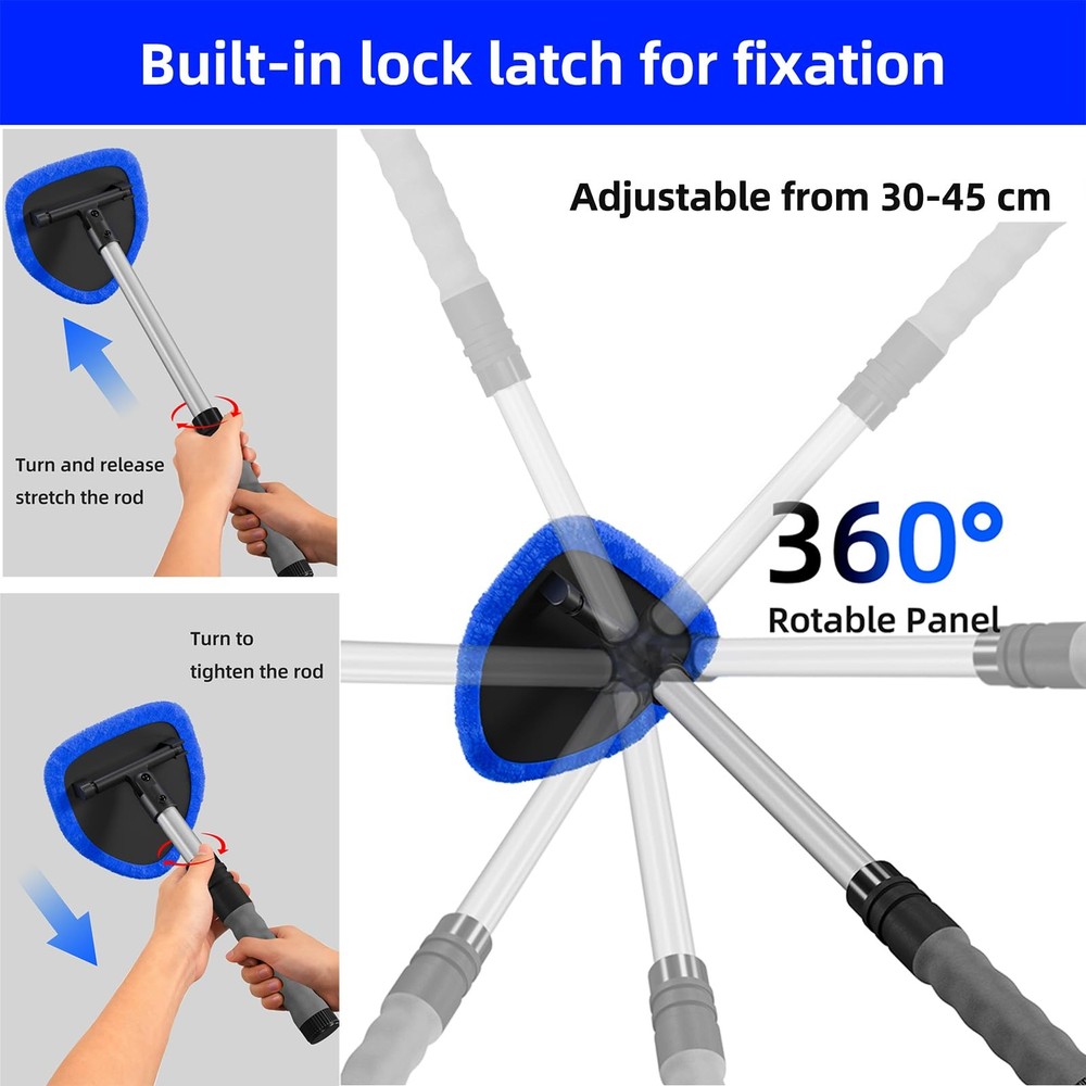 desin Windshield Cleaning Tool, Car Window Cleaner Windshield Cleaner with 4 ...