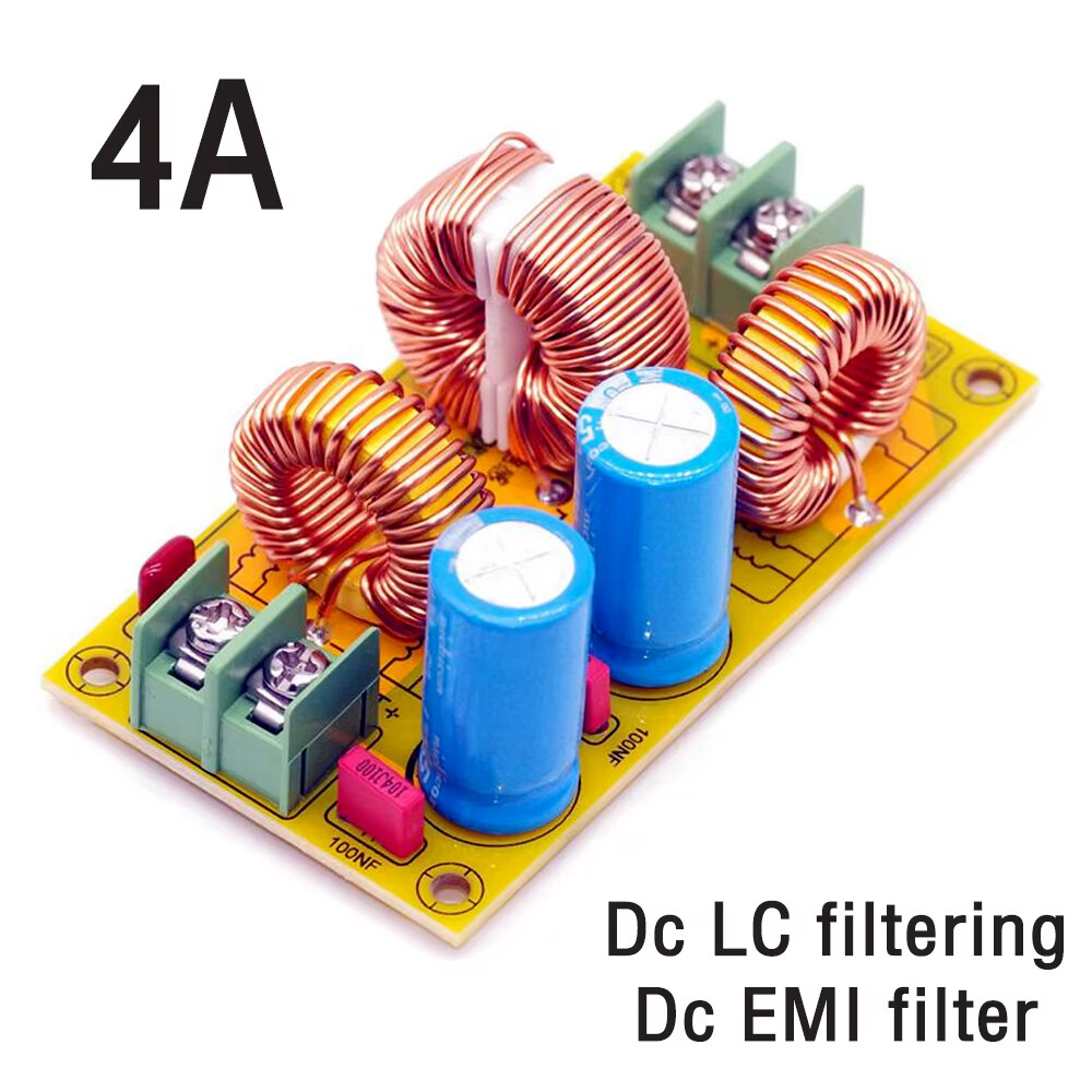 2PCS 4A/10A/20A DC 50V Power Filter EMI Module Audio High Frequency Filter Board