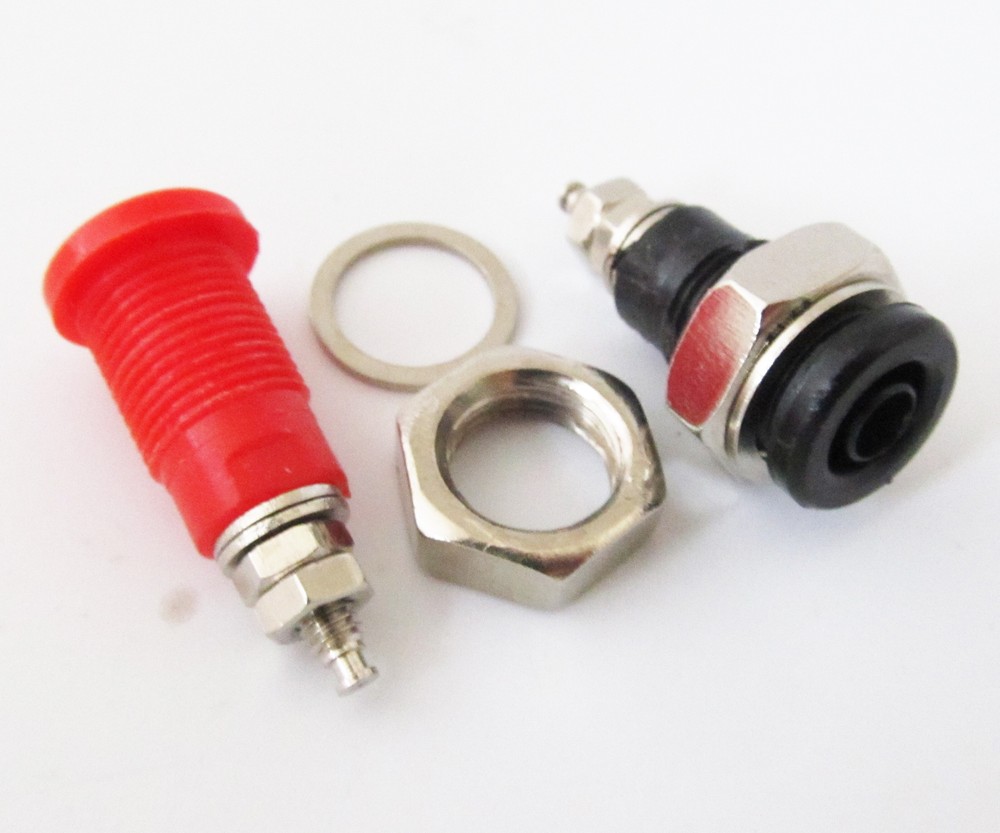 4pair High-voltage Terminal Hex Screw Binding Post 4mm Banana Jack Female Socket