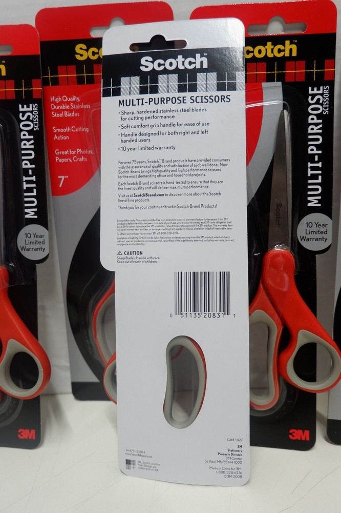 6-SCOTCH MULTI PURPOSE SCISSORS-7"-STAINLESS STEEL BLADES