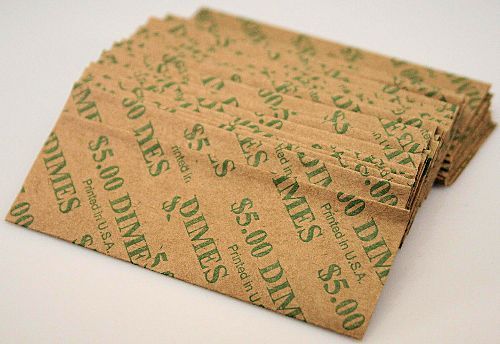 Dime Flat Coin Wrappers, 40 pack