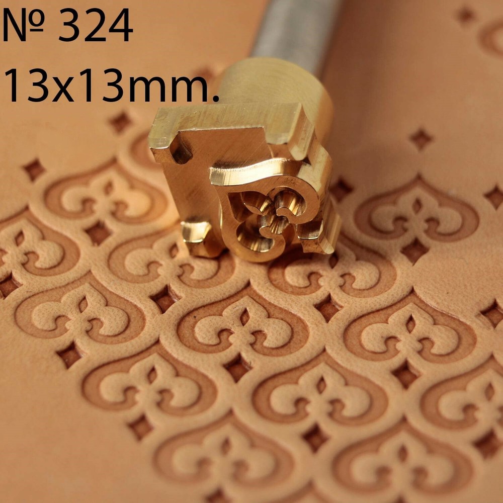 Leather crafting stamp tool crafts brass saddle making stamps #324