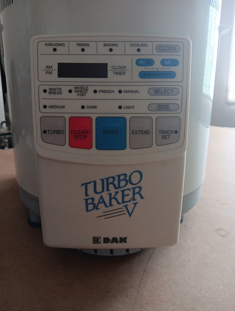 DAK TURBO BAKER V MANUALS - Bread Machine Tested Working